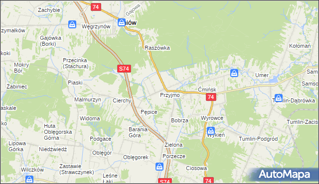 mapa Przyjmo, Przyjmo na mapie Targeo