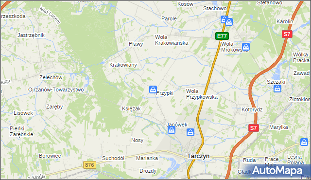 mapa Przypki, Przypki na mapie Targeo