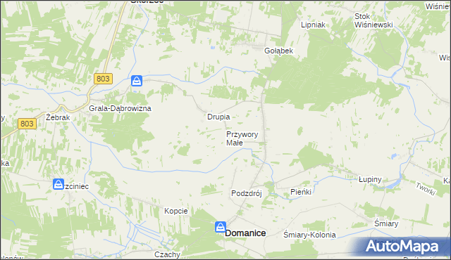 mapa Przywory Małe, Przywory Małe na mapie Targeo