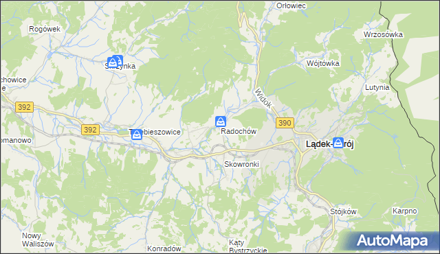 mapa Radochów, Radochów na mapie Targeo
