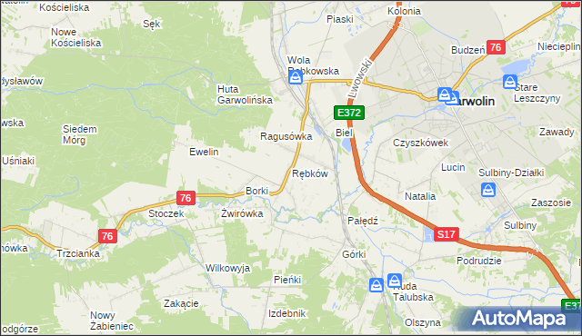 mapa Rębków, Rębków na mapie Targeo