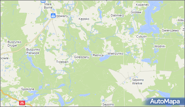 mapa Retnica, Retnica na mapie Targeo