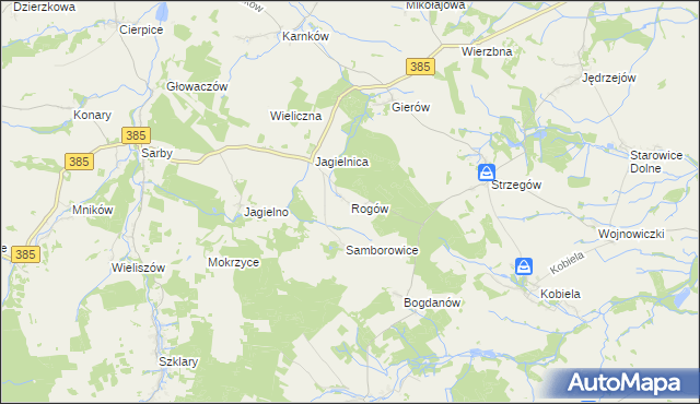 mapa Rogów gmina Grodków, Rogów gmina Grodków na mapie Targeo