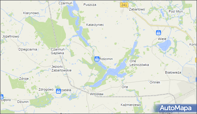 mapa Rościmin, Rościmin na mapie Targeo