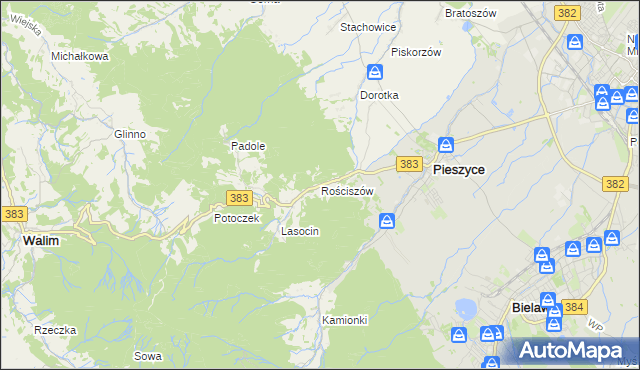 mapa Rościszów, Rościszów na mapie Targeo