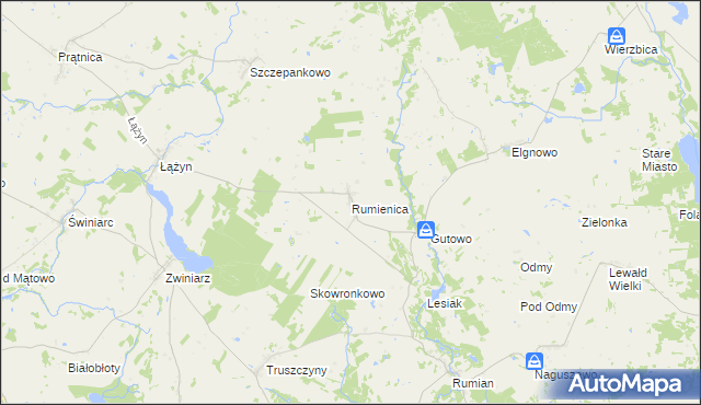 mapa Rumienica, Rumienica na mapie Targeo