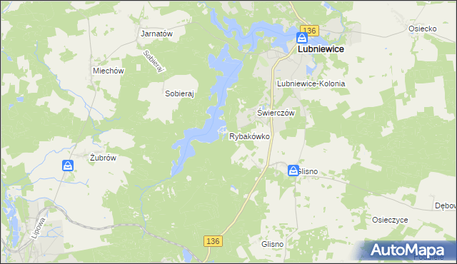 mapa Rybakówko, Rybakówko na mapie Targeo