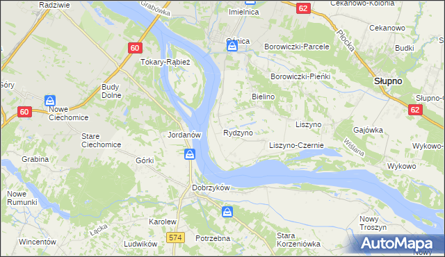 mapa Rydzyno, Rydzyno na mapie Targeo