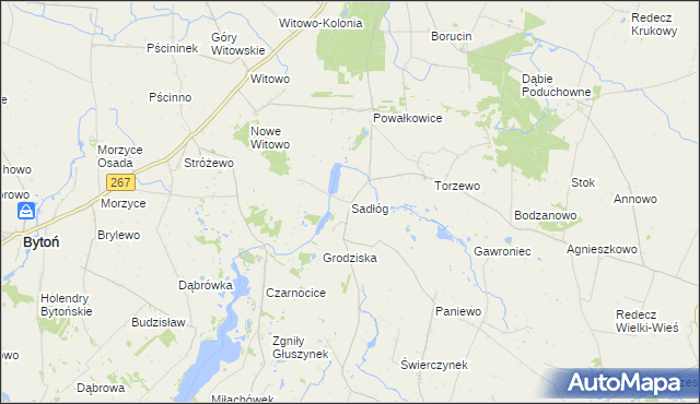 mapa Sadłóg, Sadłóg na mapie Targeo