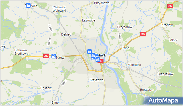 mapa Ścinawa powiat lubiński, Ścinawa powiat lubiński na mapie Targeo