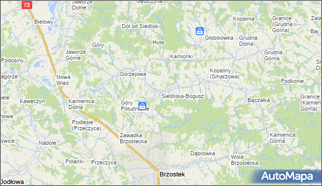 mapa Siedliska-Bogusz, Siedliska-Bogusz na mapie Targeo