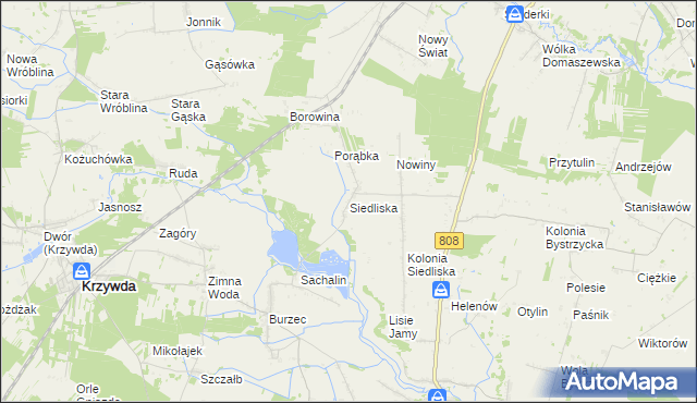 mapa Siedliska gmina Wojcieszków, Siedliska gmina Wojcieszków na mapie Targeo