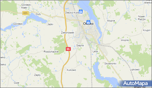 mapa Siejnik, Siejnik na mapie Targeo