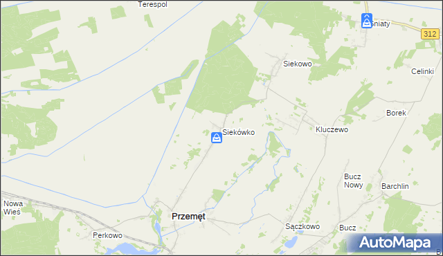 mapa Siekówko, Siekówko na mapie Targeo