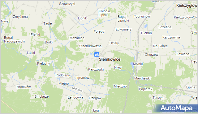 mapa Siemkowice, Siemkowice na mapie Targeo