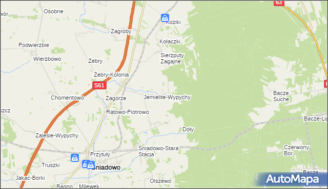 mapa Sierzputy-Marki, Sierzputy-Marki na mapie Targeo