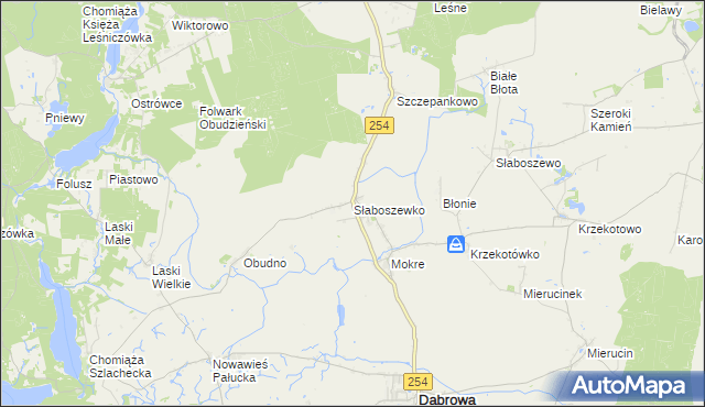 mapa Słaboszewko, Słaboszewko na mapie Targeo