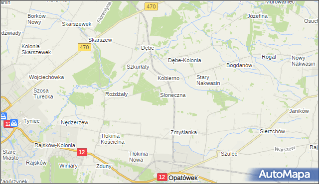 mapa Słoneczna, Słoneczna na mapie Targeo