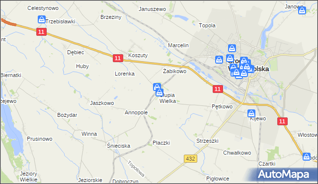 mapa Słupia Wielka, Słupia Wielka na mapie Targeo