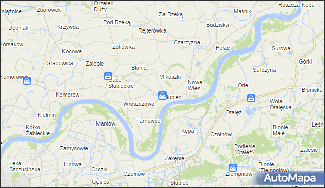 mapa Słupiec gmina Łubnice, Słupiec gmina Łubnice na mapie Targeo