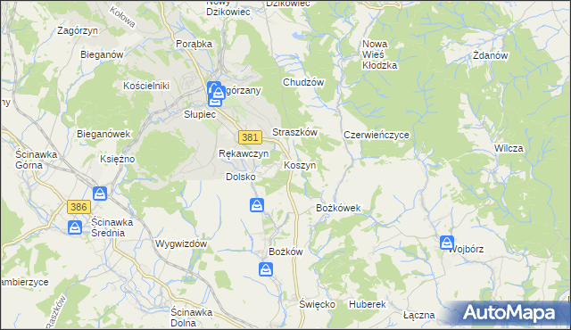 mapa Sobaniów, Sobaniów na mapie Targeo
