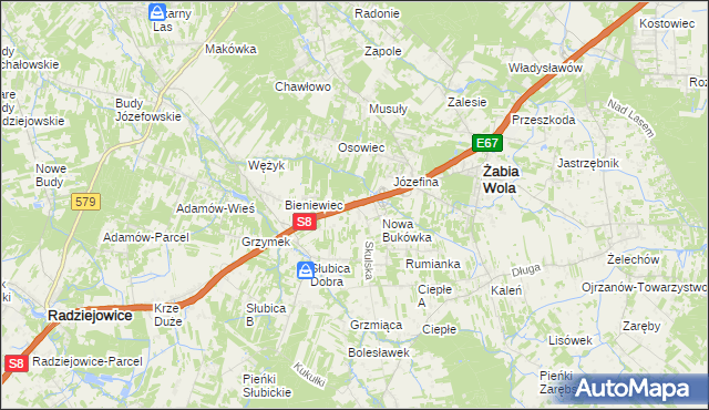 mapa Stara Bukówka, Stara Bukówka na mapie Targeo