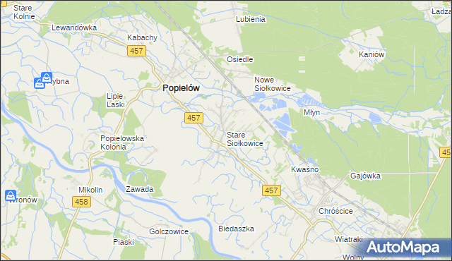 mapa Stare Siołkowice, Stare Siołkowice na mapie Targeo