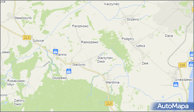 mapa Starzyński Dwór, Starzyński Dwór na mapie Targeo