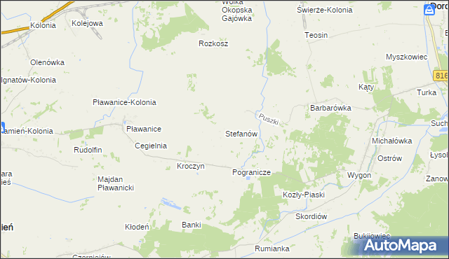 mapa Stefanów gmina Dorohusk, Stefanów gmina Dorohusk na mapie Targeo