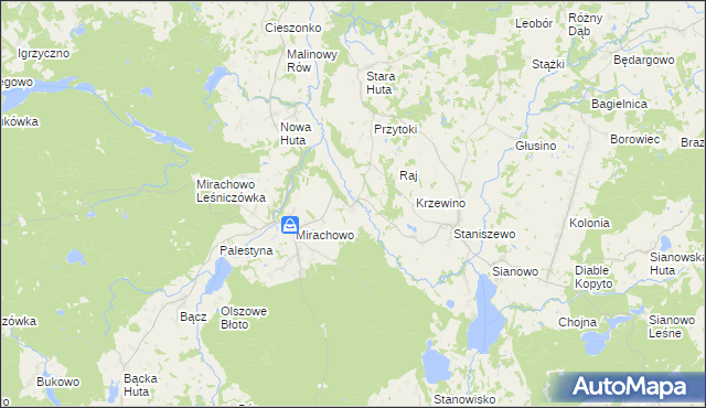 mapa Strysza Buda, Strysza Buda na mapie Targeo