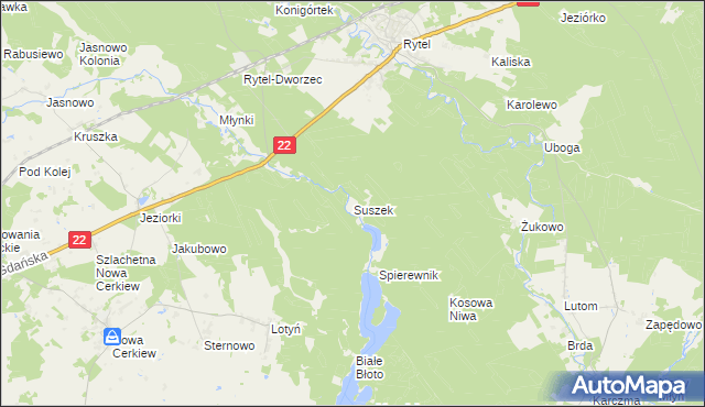 mapa Suszek, Suszek na mapie Targeo