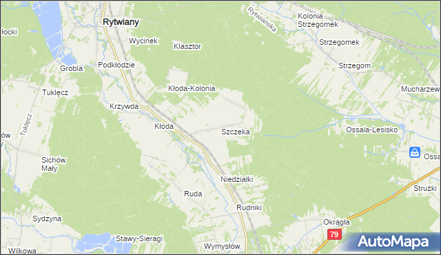 mapa Szczeka, Szczeka na mapie Targeo