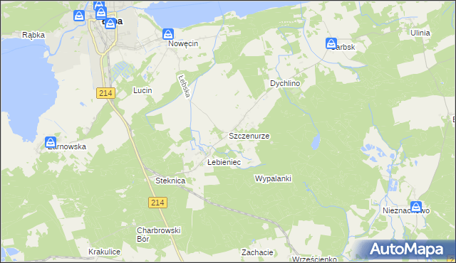 mapa Szczenurze, Szczenurze na mapie Targeo