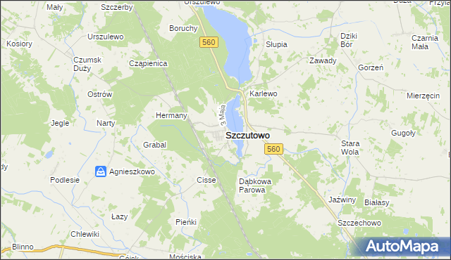 mapa Szczutowo powiat sierpecki, Szczutowo powiat sierpecki na mapie Targeo