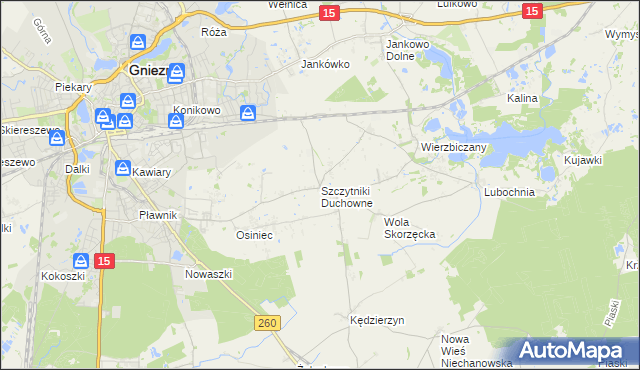 mapa Szczytniki Duchowne, Szczytniki Duchowne na mapie Targeo