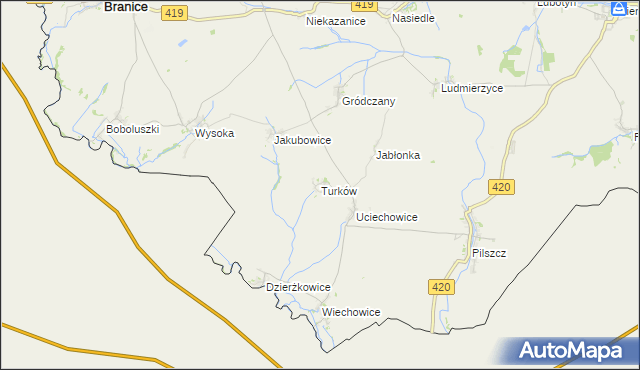 mapa Turków, Turków na mapie Targeo