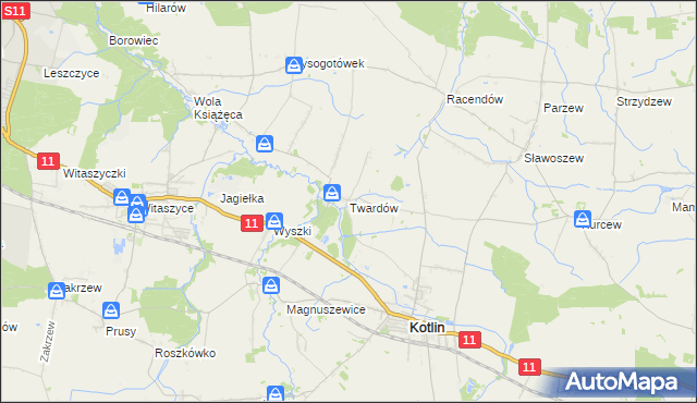 mapa Twardów, Twardów na mapie Targeo