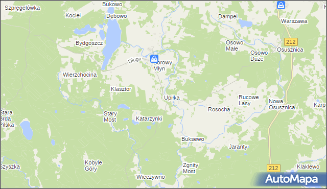 mapa Upiłka, Upiłka na mapie Targeo