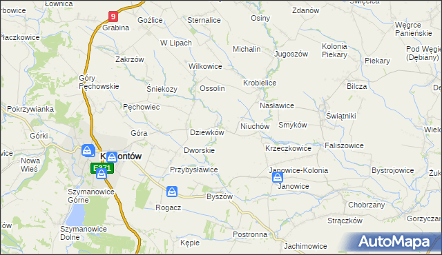 mapa Węgrce Szlacheckie, Węgrce Szlacheckie na mapie Targeo