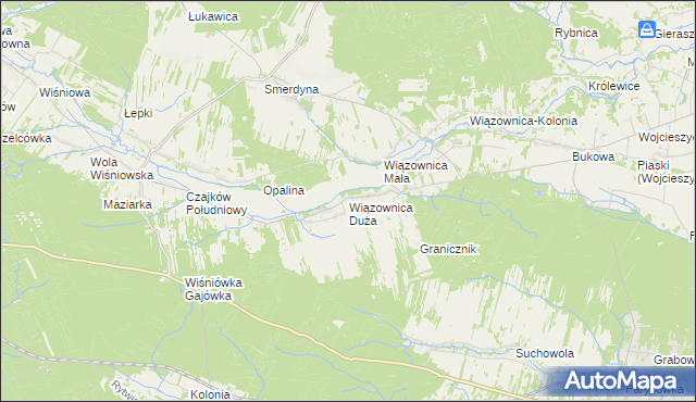 mapa Wiązownica Duża, Wiązownica Duża na mapie Targeo