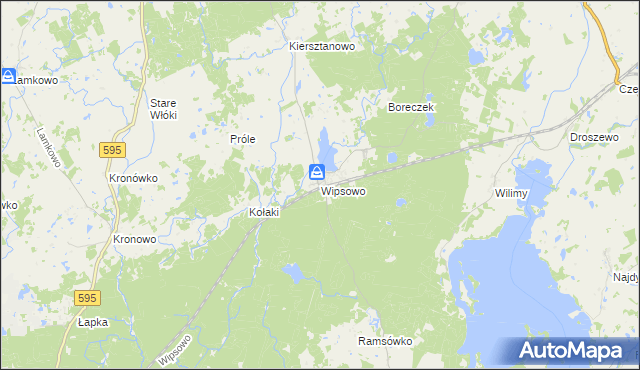 mapa Wipsowo, Wipsowo na mapie Targeo