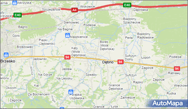 mapa Wola Dębińska, Wola Dębińska na mapie Targeo