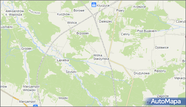 mapa Wólka Starzyńska, Wólka Starzyńska na mapie Targeo