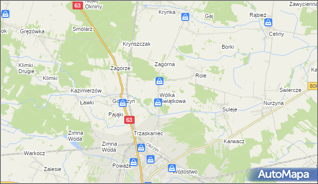 mapa Wólka Świątkowa, Wólka Świątkowa na mapie Targeo