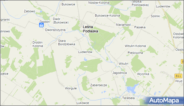 mapa Worgule Osada, Worgule Osada na mapie Targeo