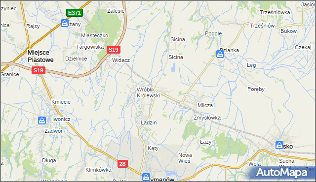 mapa Wróblik Szlachecki, Wróblik Szlachecki na mapie Targeo