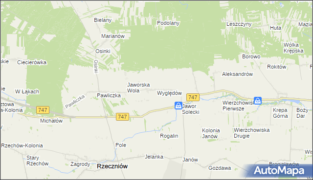 mapa Wyględów, Wyględów na mapie Targeo