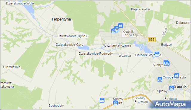 mapa Wyżnianka, Wyżnianka na mapie Targeo