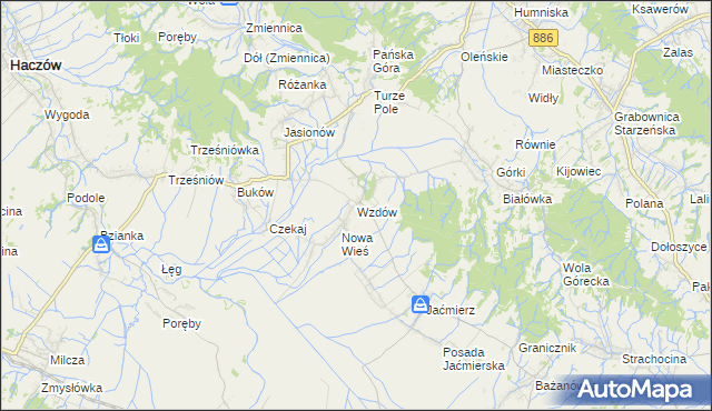 mapa Wzdów, Wzdów na mapie Targeo