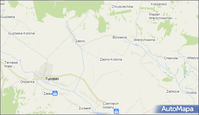 mapa Żabno-Kolonia, Żabno-Kolonia na mapie Targeo